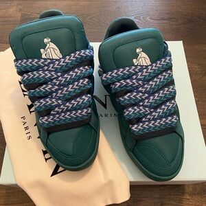 Lanvin Teal Skater Sneakers (NIB)